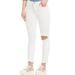 Levi's Jeans | Levi’s 721 White High Rise Destructed Frayed Ankle Skinny Jeans. Size 24. | Color: White | Size: 24