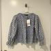 Zara Tops | Brand New With Tag Zara Embroidered Blouse | Color: Blue | Size: M