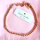 Kate Spade Jewelry | Kate Spade Rose Gold Bead Pave Crystal Bracelet | Color: Gold | Size: 8.5"L