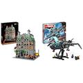 LEGO 76218 Marvel Sanctum Sanctorum & 76248 Marvel Der Quinjet der Avengers, Spielzeug Superhelden-Raumschiff mit Thor, Iron Man, Black Widow, Loki und Captain America Minifiguren