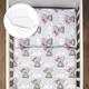 5 Piece Bedding Set Duvet Pillow with Covers & Cotton Sheet for 140x70 cm Baby Cot Bed (It's a Girl)