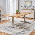 The Furniture Market Cotswold Grey Painted Oak 2.2M Refectory Dining Table - Seats 8 to 10