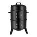 Bruce&Shark Vertical Portable 341 Square Inches Smoker Cast Iron in Black/Brown/Gray | 31.88 H x 15.99 W x 15.99 D in | Wayfair H054-A004~002WF
