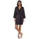 Lauren Ralph Lauren Satin Kimono Lace Robe, Black