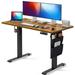 Inbox Zero Hrithvik Standing Desk Adjustable Height, Electric Standing Desk w/ Storage Bag, Stand up Desk for Home Off Wood/Metal in Black | Wayfair