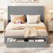 YITAHOME Queen Storage Bed w/ Built-in USB Port Silk/Upholstered/Metal in Gray | 44 H x 61.8 W x 81.8 D in | Wayfair SHFTBFBF0063