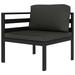 vidaXL Sectional Corner Sofa 1 pc with Cushions Aluminum Anthracite