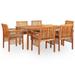 Aibecy 7 Piece Patio Dining Set with Cushions Solid Acacia Wood