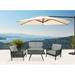 Oasis Casual Bellagio 4Pcs Outdoor Patio Hand-Woven Fashion Designs Wicker Furniture Set Seats Four