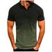 HUPTTEW Men s Classic Polo Shirt Short Sleeve Polo Shirts for Men Gradient Print Army Green M