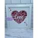 Framed 3D Layered Paper LOVE Wall Decor Framed Wall Art Valentines Day Mother s Day