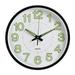 NUOLUX 12inches/30cm Simple Wall Clock Decorative Wall Clock Movement Luminous Clock for Home Living Room (Black)