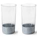 Hosley s Set of 2 Argea Floral Glass Vase Silver 6.25 High