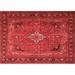 Ahgly Company Indoor Rectangle Persian Red Traditional Area Rugs 5 x 8