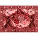 Ahgly Company Indoor Rectangle Persian Red Traditional Area Rugs 6 x 9