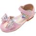 Toddler Baby Girls Sandals Pearl Sequin Rhinestone Bow Princess Shoes Dance Shoes Summer Non Slip Flat