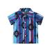 Western Toddler Baby Boy Clothes Cow Print Shirt Short Sleeve Lapel Button Boho Cowboy Shirt Tops Gentleman Clothes