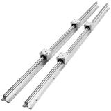 BENTISM 2PCS SBR20 1000mm Linear Guide Rail Slide Rail 4 PCS SBR20UU Bearing Block