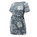 Extra Large Tops Women Womens Maternity Casual Short Sleeve Flower Print T Shirt Tops Pregnant Tunic Blouse Fall Pajama Pants for Women