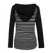 round Neck Sleeveless Top Women Maternity Striped Print Long Sleeve V-neck Hoodie Sweatshirts Top Cotton Top