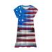 Baby Deals!Toddler Girl Clothes Clearance Toddler Girls Casual Dresses Kids Dresses Clearance Toddler Kids Baby Girls Independence Day Fashion Cute Short Sleeve Star Print Dress