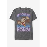 Men's Big & Tall Nintendo Donkey Kong Tee by Nintendo in Charcoal Heather (Size 3XT)