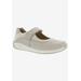 Extra Wide Width Women's Trust Flat by Drew in Ivory Leather (Size 12 WW)