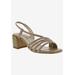 Wide Width Women's Fling Sandal by Bellini in Taupe Croc Combo (Size 7 W)