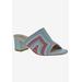 Wide Width Women's Faint Mule by Bellini in Blue Multi Woven (Size 9 W)