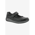 Women's Trust Flat by Drew in Black Leather (Size 10 XW)