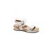 Wide Width Women's Dominica Sandal by Hälsa in White Embossed (Size 7 1/2 W)