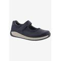 Women's Trust Flat by Drew in Navy Leather (Size 9 1/2 XW)