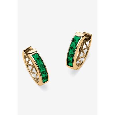 Women's Birthstone Gold-Plated Huggie Earrings by PalmBeach Jewelry in May