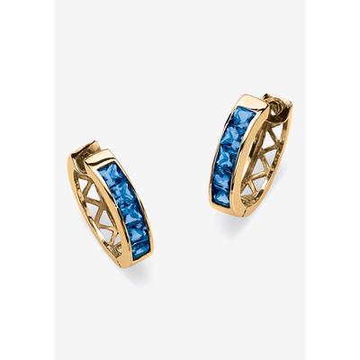 Women's Birthstone Gold-Plated Huggie Earrings by PalmBeach Jewelry in September