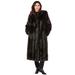 Plus Size Women's Full Length Faux-Fur Coat with Hood by Roaman's in Black (Size 6X)