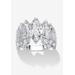 Women's 6.55 Tcw Marquise-Cut Cubic Zirconia Ring In .925 Sterling Silver by PalmBeach Jewelry in Silver (Size 6)