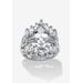 Women's 5.98 Tcw Marquise-Cut Cubic Zirconia .925 Sterling Silver Engagement Ring Set by PalmBeach Jewelry in Silver (Size 9)