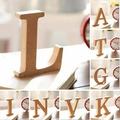 opvise Freestanding A-Z Wood Wooden Letters Alphabet Hanging Wedding Home Party Decor N