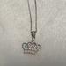 Disney Jewelry | Disney Princess Crown Necklace (Sterling Silver) | Color: Silver | Size: Approximately 15”