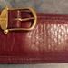 Gucci Accessories | Awesome Gucci Leather Double G Belt, Burgundy Gold Buckle, 80s Vintage | Color: Gold/Red | Size: Os