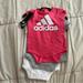 Adidas One Pieces | Adidas Baby Girls 3 Pack Onsie Set Nwt Short Sleeve Size 6 Months | Color: Pink/White | Size: 6mb