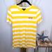 J. Crew Tops | J. Crew Striped Embroidered Sunglasses Tee G9114 Women's Small | Color: White/Yellow | Size: S