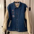 Disney Jackets & Coats | Disney 1928 Vintage Denim Quilted Jacket, Size Large | Color: Red | Size: L