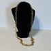 J. Crew Jewelry | J. Crew 36” Long Gold Chain Link Necklace Rhinestones | Color: Gold/White | Size: Os