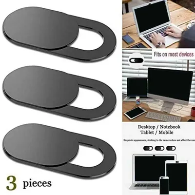 Couverture de caméra pour ordinateur portable 3 pièces Webcam coulissante grande compatibilité