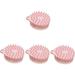 4pcs Sensory Tactile Brush Round Hair Brush Silicone Cleaning Brush Kids Hair Brush Baby Head Scrubber Bathing Accessory Home Brush Hairdressing Tool Body Silica Gel Pink Child