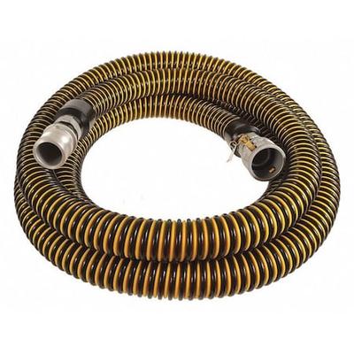 ZORO SELECT 45DV21 2" ID x 20 ft Water Discharge Hose 17 PSI BK/YL