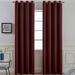 Amay Blackout Grommet Curtain Panel Burgundy 52 Inch Wide by 120 Inch Long- 1Panel