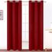 Amay Grommet Blackout Curtain Panel True Red 100 Inch Wide by 132 Inch Long -1Panel