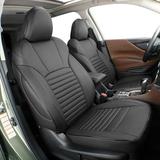 EKR Custom Fit Impreza Car Seat Covers for Select Subaru Impreza 2013 2014 2015 2016 2017 - Full Set Leather Car Seat Cushions (Black)